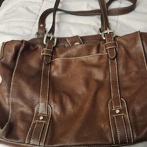 Fossil Brown Leather Hobo Bag